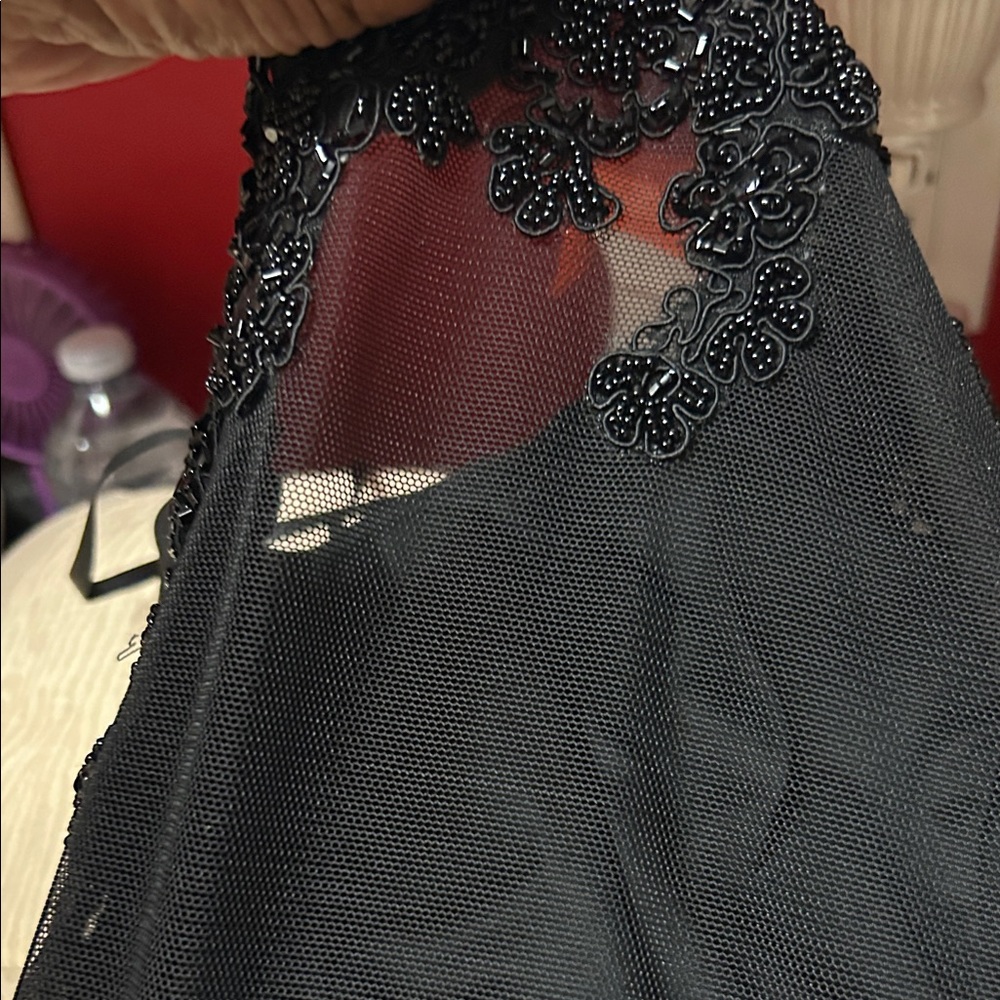 Xscape Black One Shoulder Dress - Picture 4 of 7